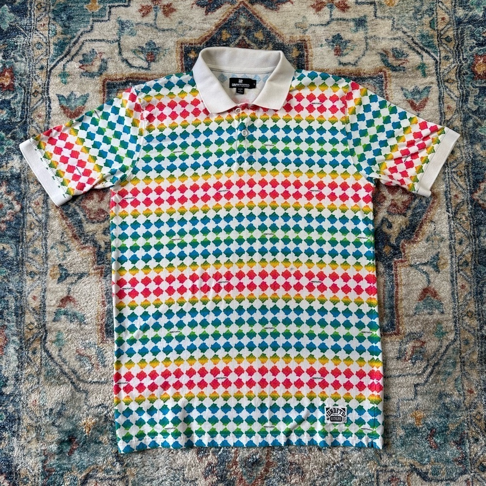 Undefeated All Over Print Polo Shirt Large